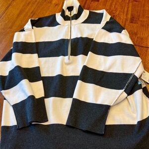 Free People Coastal Stripe Pullover NWT Size Small